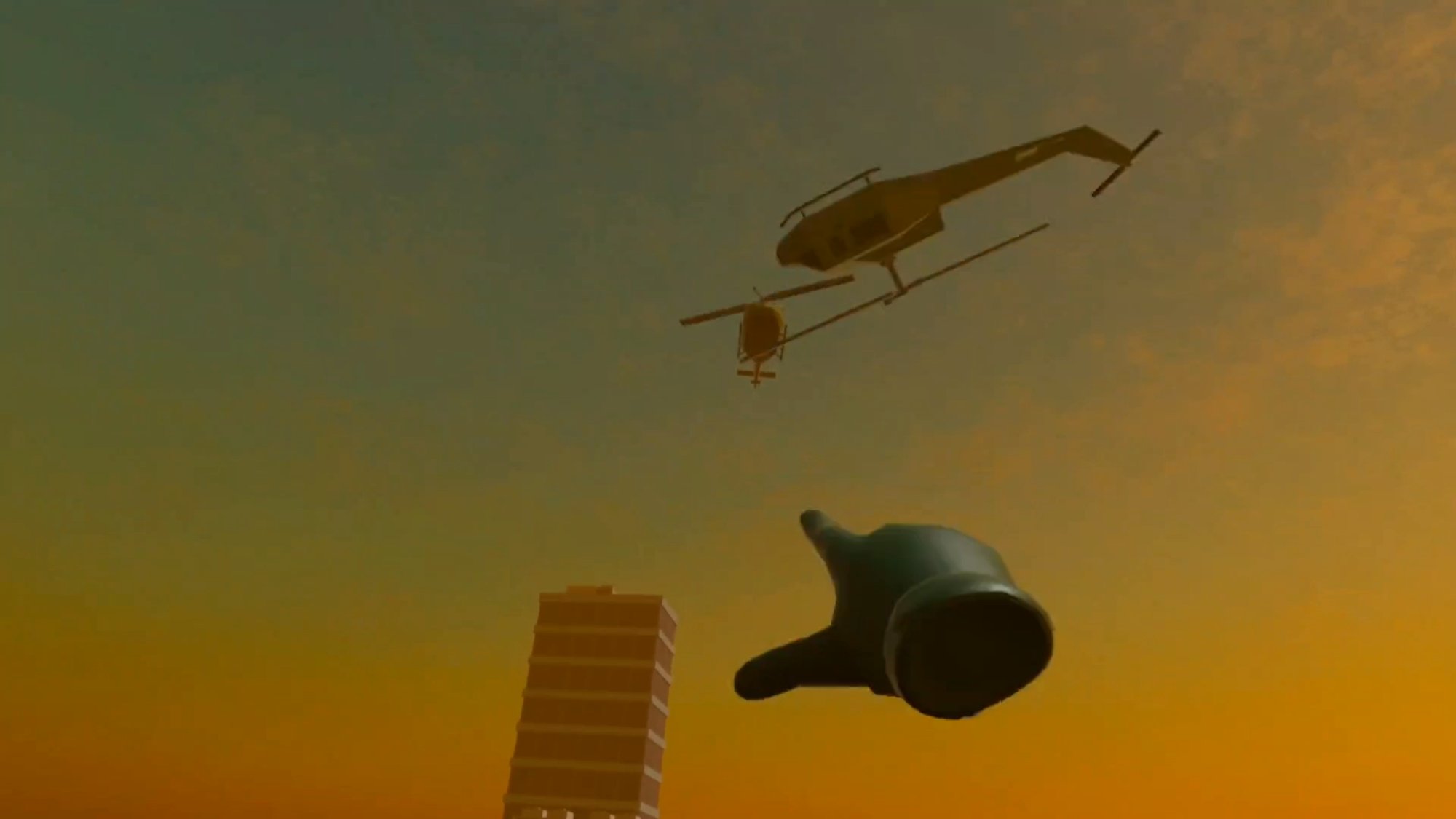 Explosions and building destruction